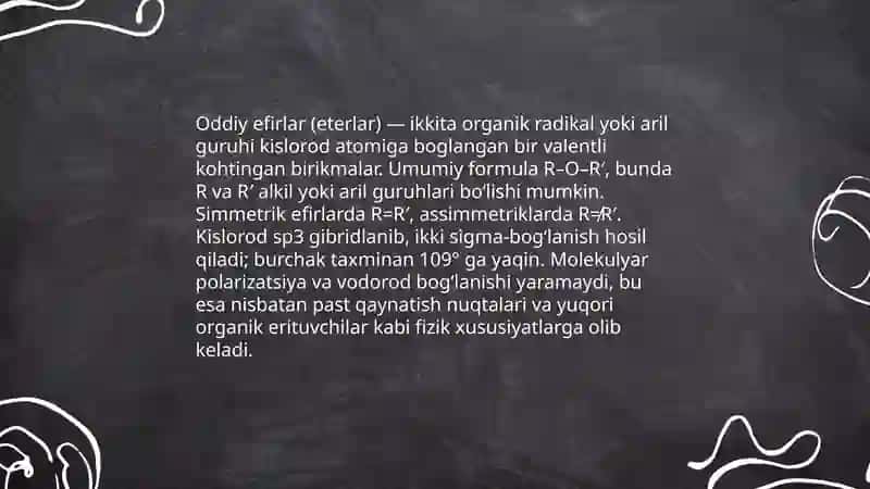 Oddiy va murakkab efirlar 3