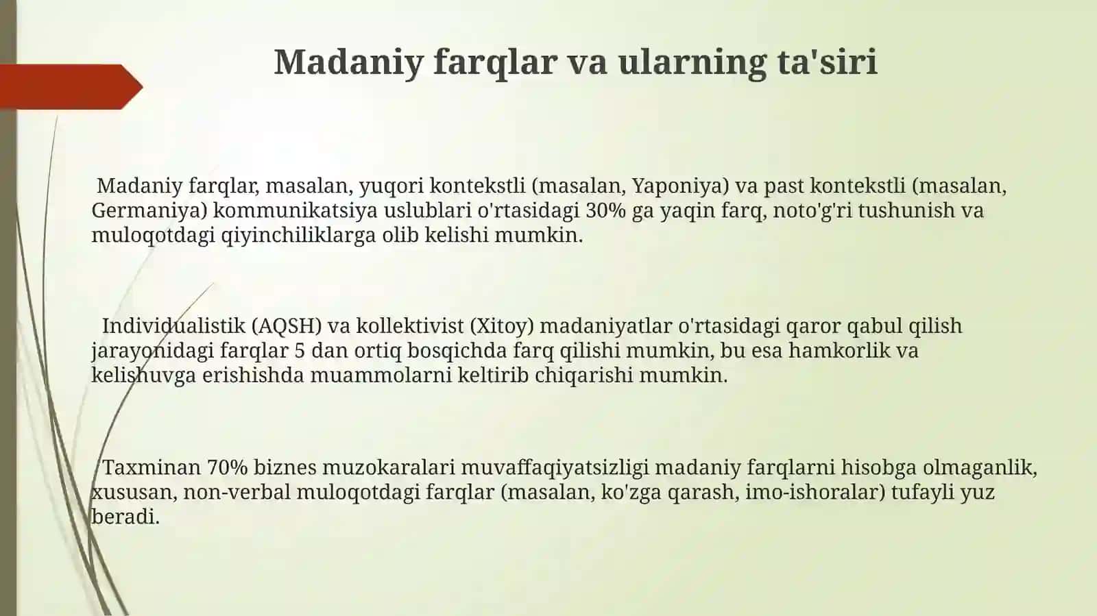 Shaxslararo va madaniyatlararo muloqot 3