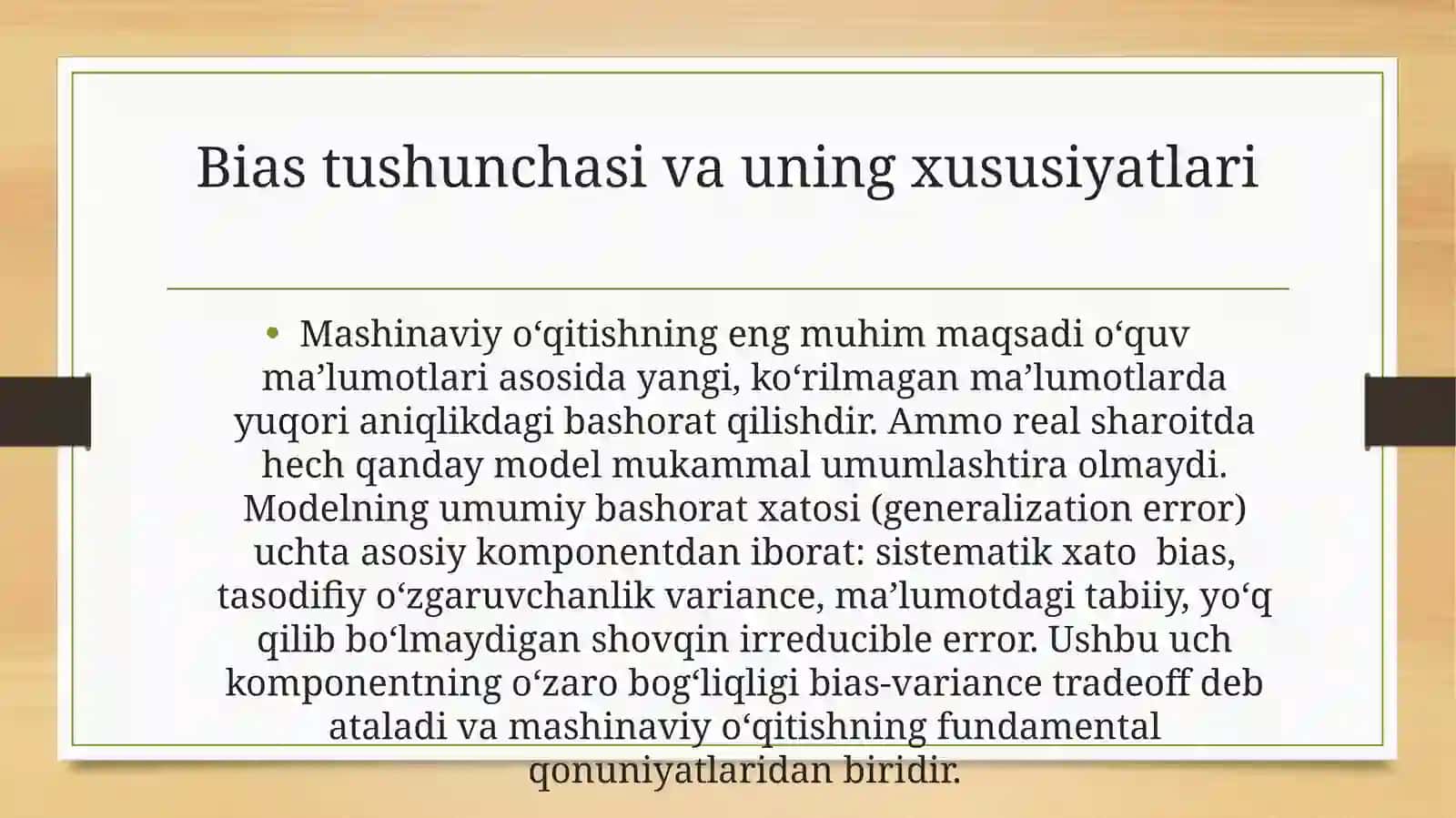 Bias-variance tradeoff tushunchasi 3