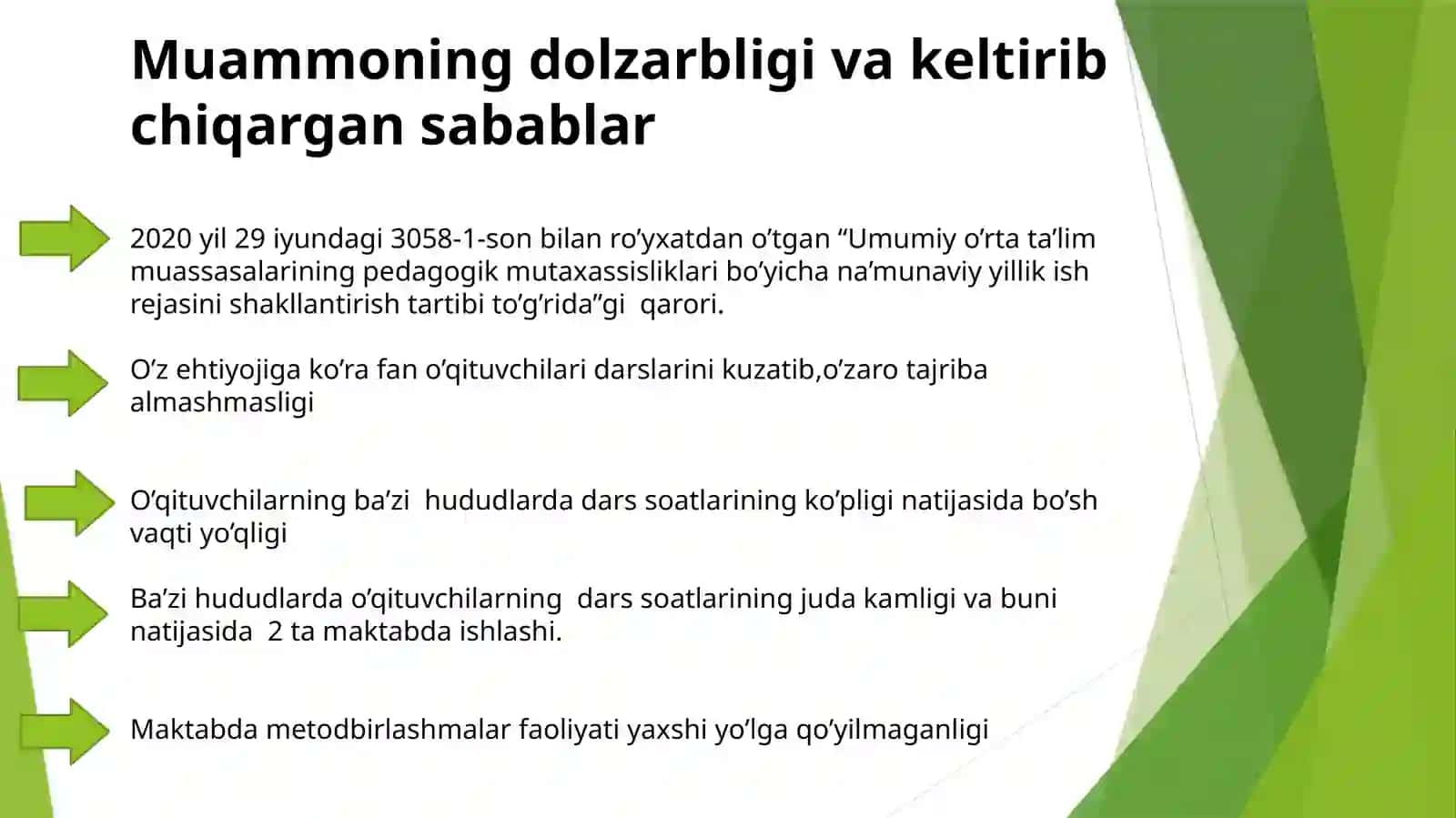 MAKTABDA O’ZARO DARS KUZATISH VA TAHLIL QILISH AMALIYOTINI YO’LGA QO’YISH 3