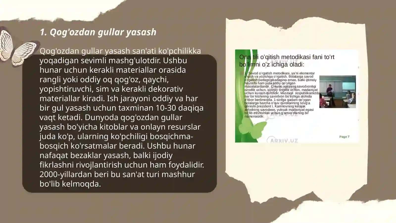 Boshlangʻich sinf texnologiya darslarida qoğozdan amaliy ishlarni tashkil etish metodikasi 3