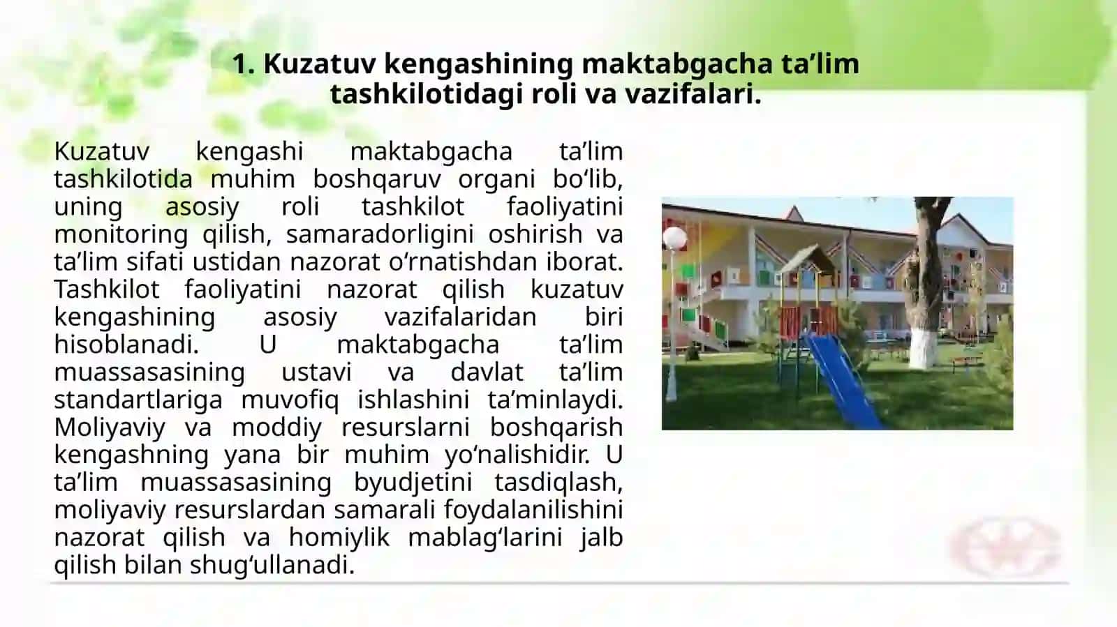 Kuzatuv kengashi vazifalari 3