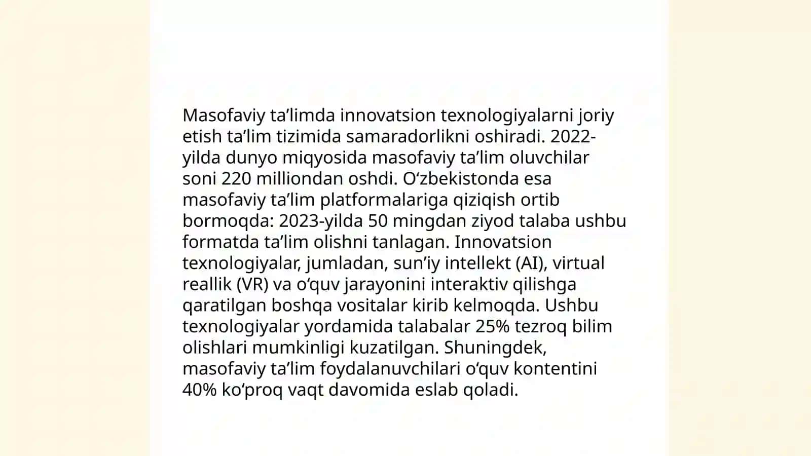 Masofaviy taʼlimda innovatsiyaning roli 3