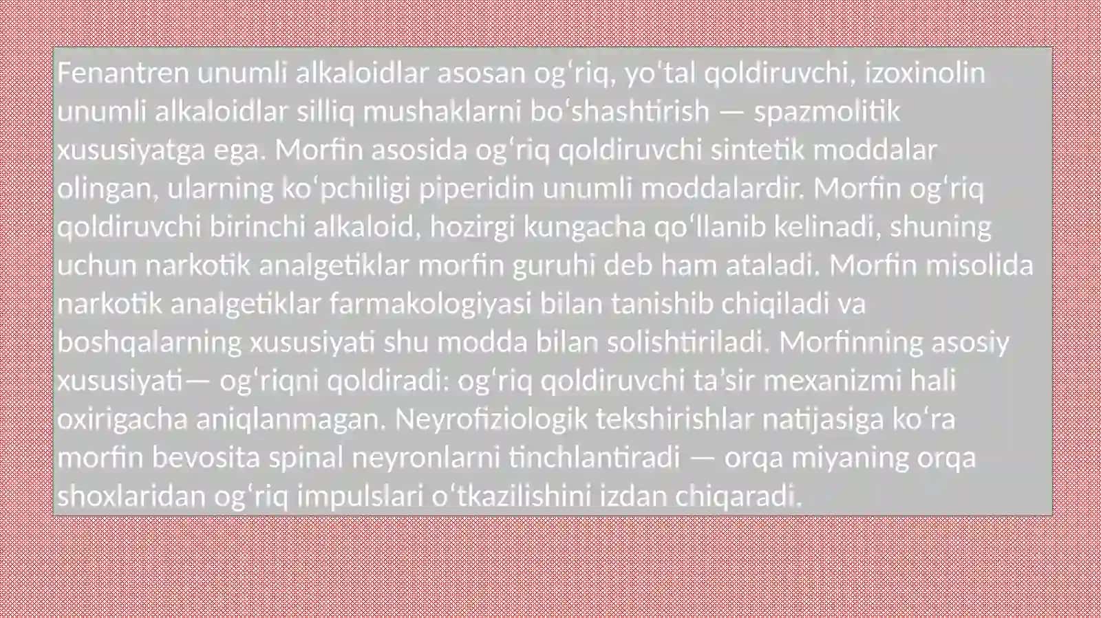 Narkotik opioid analgetiklar 3