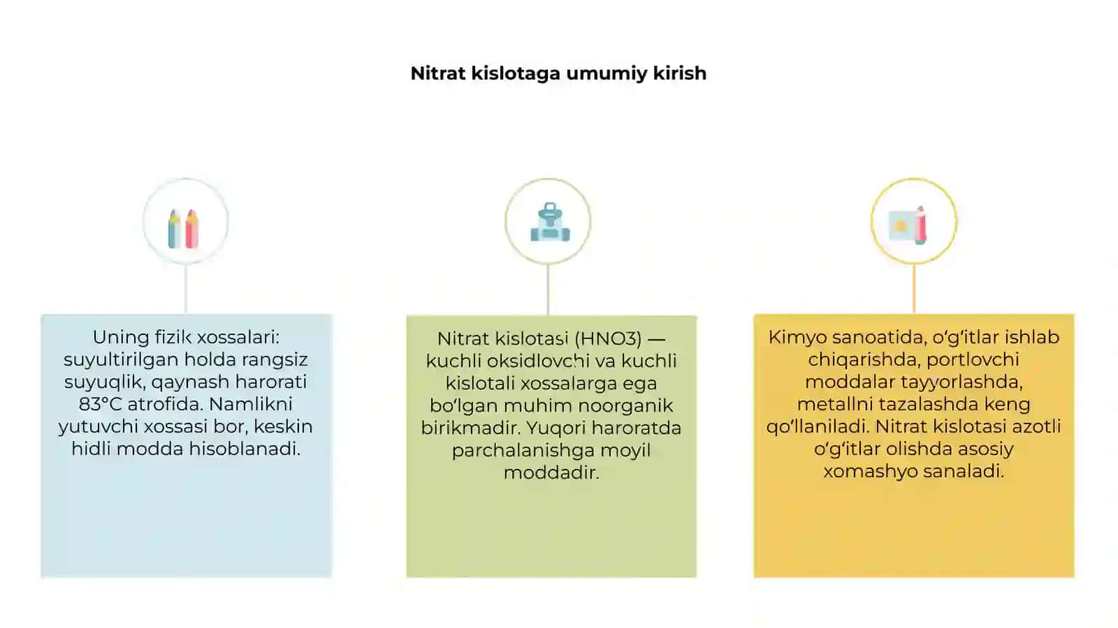 Nitrat kislotaning fizik-kimyoviy xossalari 3