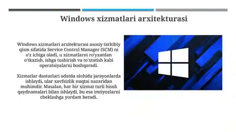 Windows xizmatlari 3