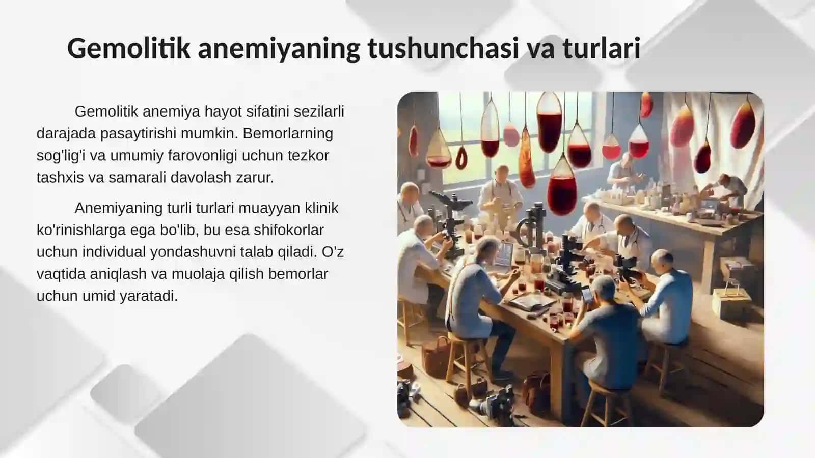 Gemolitik anemiya. Orttirilgan gemolitik anemiyalar. Nasliy gemolitik anemiya 3