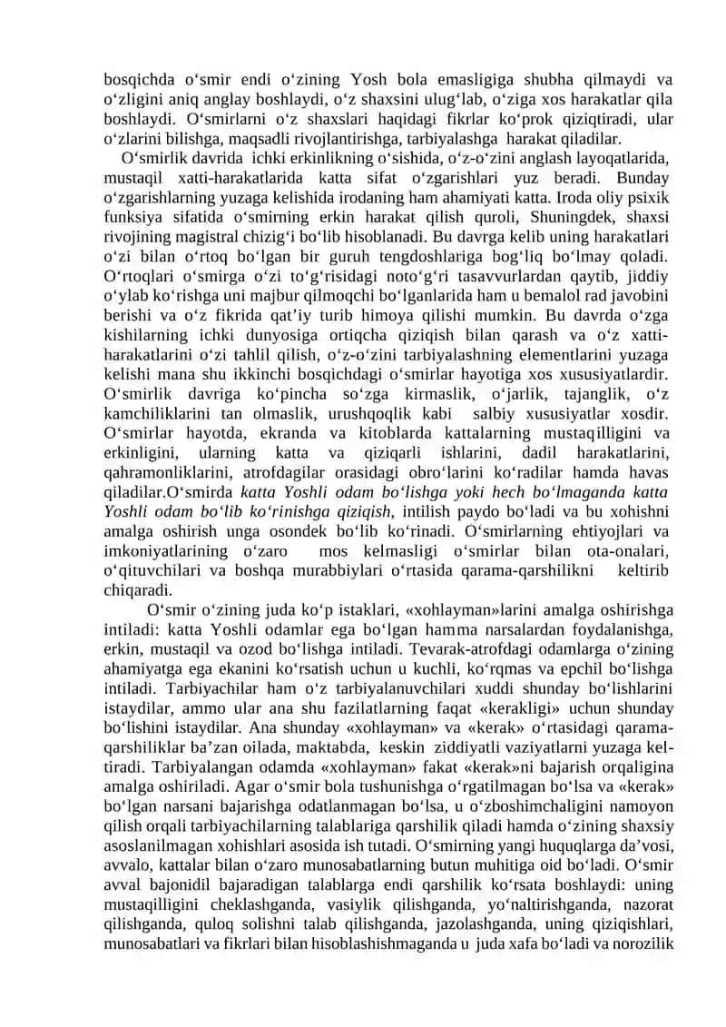O‘SMIRLIK DAVRIDA PSIXIK RIVOJLANISH XUSUSIYATLARI 3