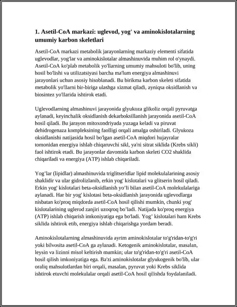 UGLEVODLAR YOG' AMINOKISLATALAR ALMASHINUVI 3