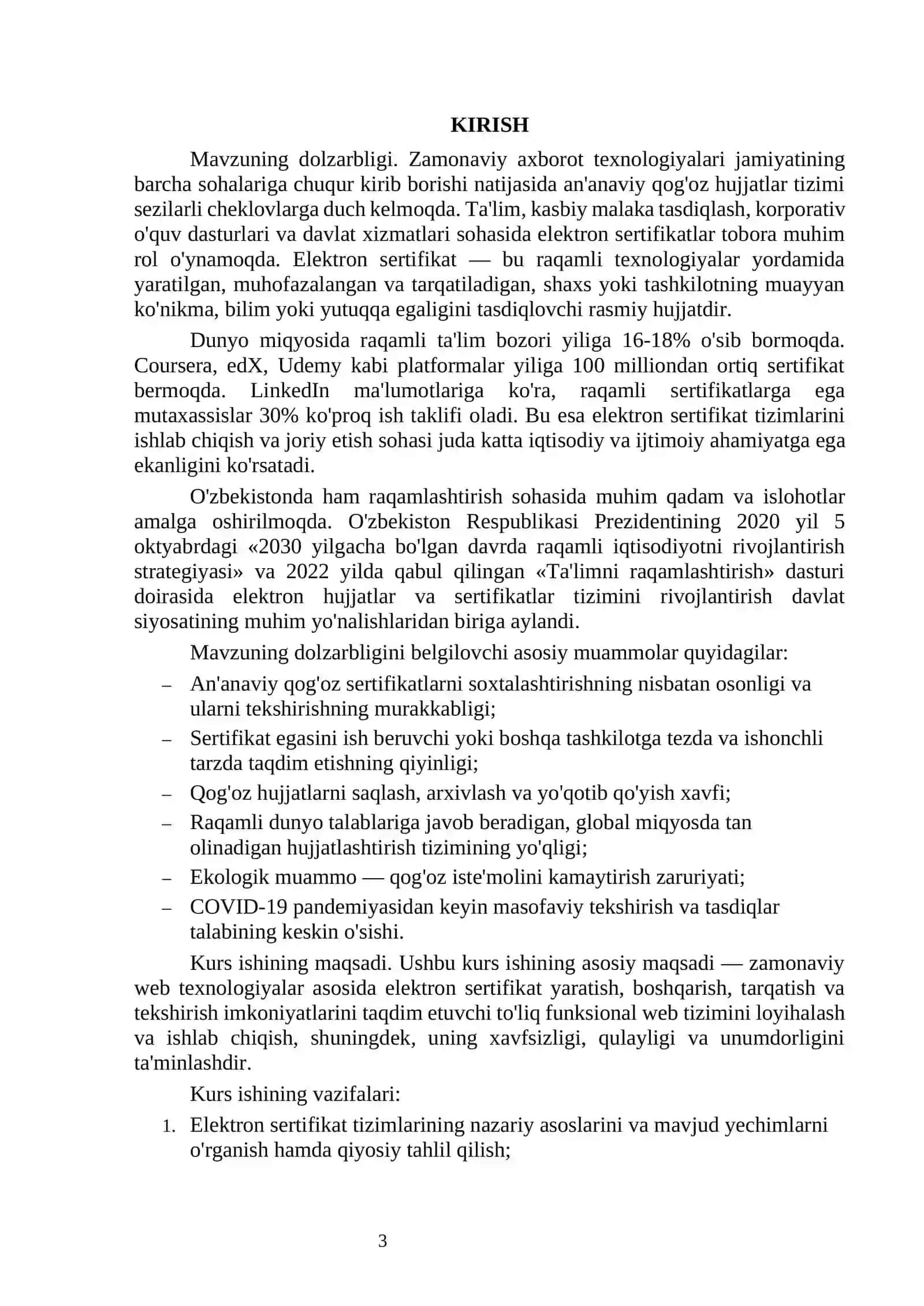 Elektron sertifikat yaratish tizimi web saytini ishlab chiqish 3