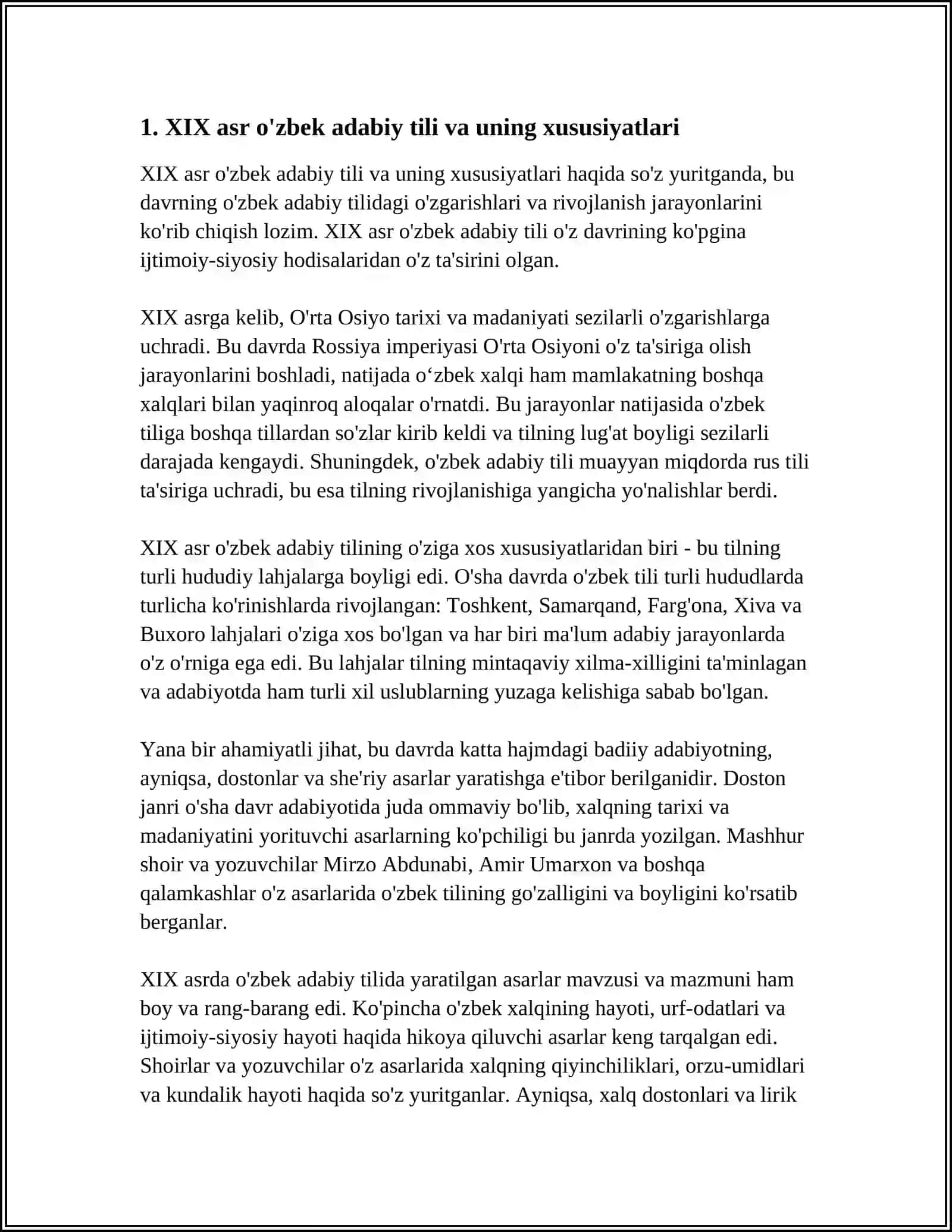 XIX-XX ASRLARDA O'ZBEK ADABIY TILI 3