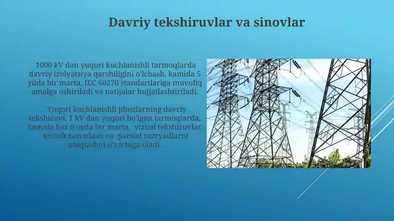 Yuqori Voltajli Seminarlarning 1 kV dan Yuqori Elektr Tarmoqlari 3
