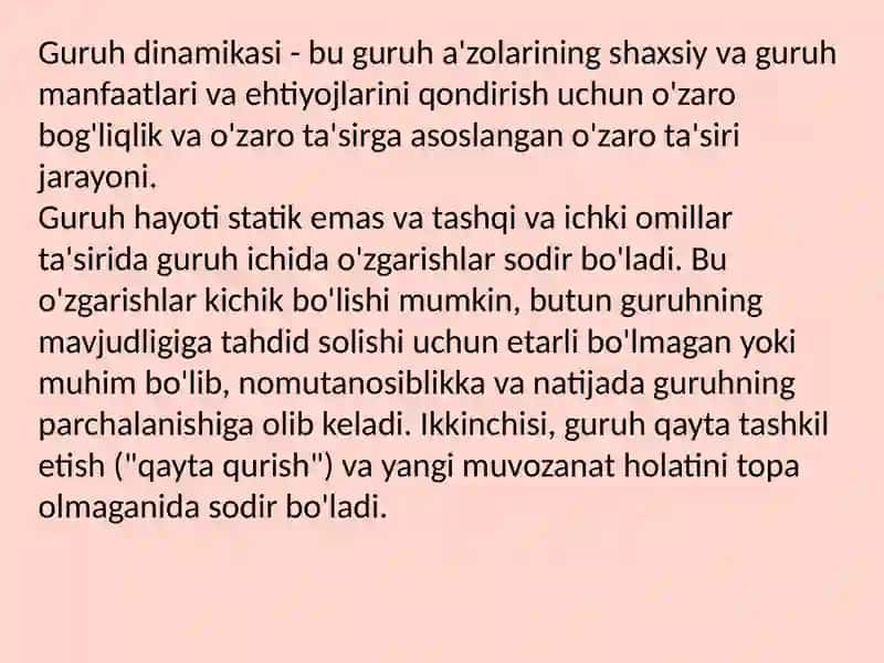 Guruhiy dinamika jarayonlari 3