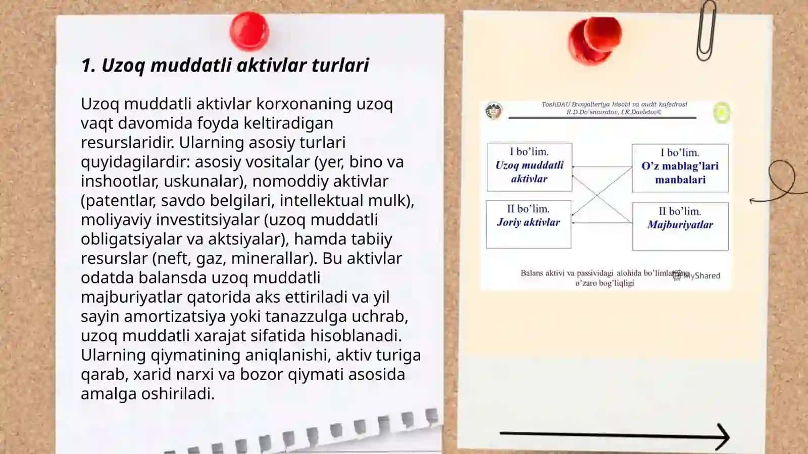 Uzoq muddatli va joriy aktivlar 3