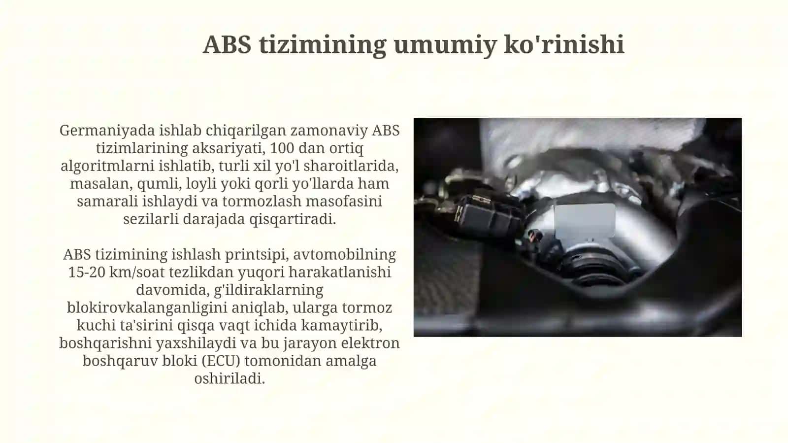 Avtomobil ABS tormozlarining ish rejimi 3