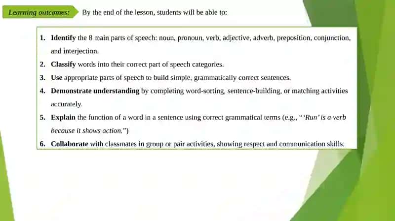 Parts of speech 3