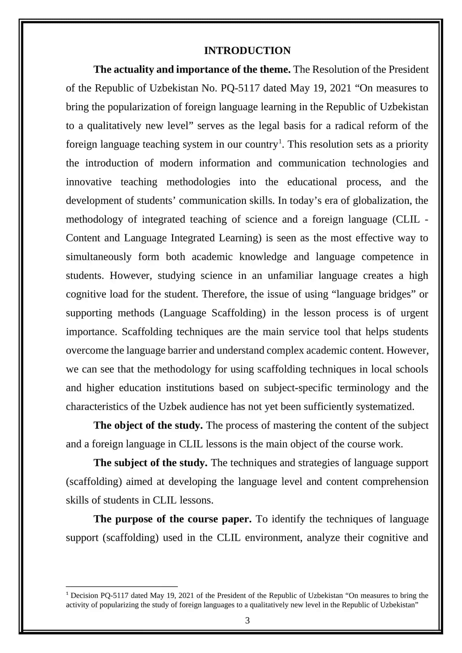 Language scaffolding techniques in CLIL review 3