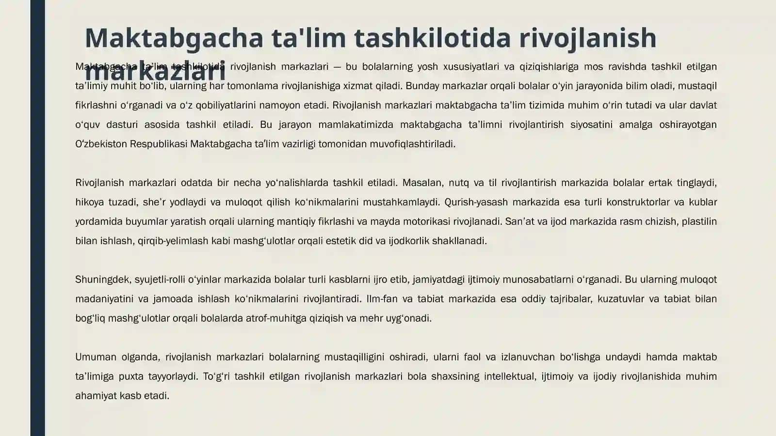 RIVOJLANISH MARKAZLARI 3
