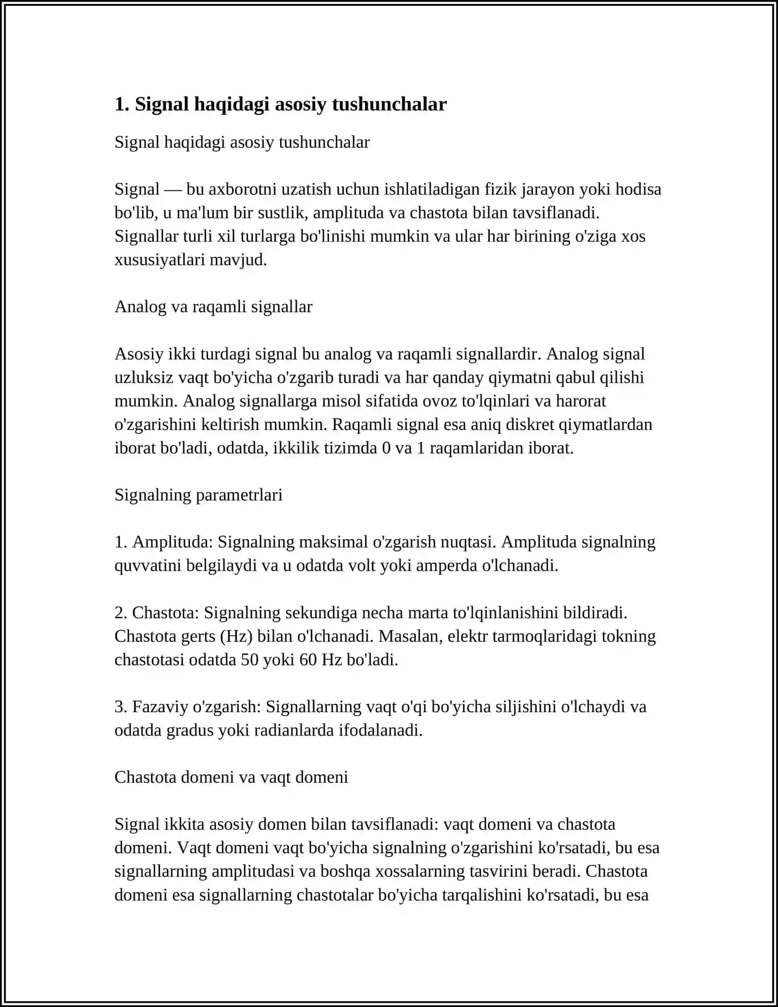 SIGNALLARNI RAQAMLI QAYTA ISHLANISHIDA SONLI KETMA-KETLIKLARNING TATBIQLARI 3