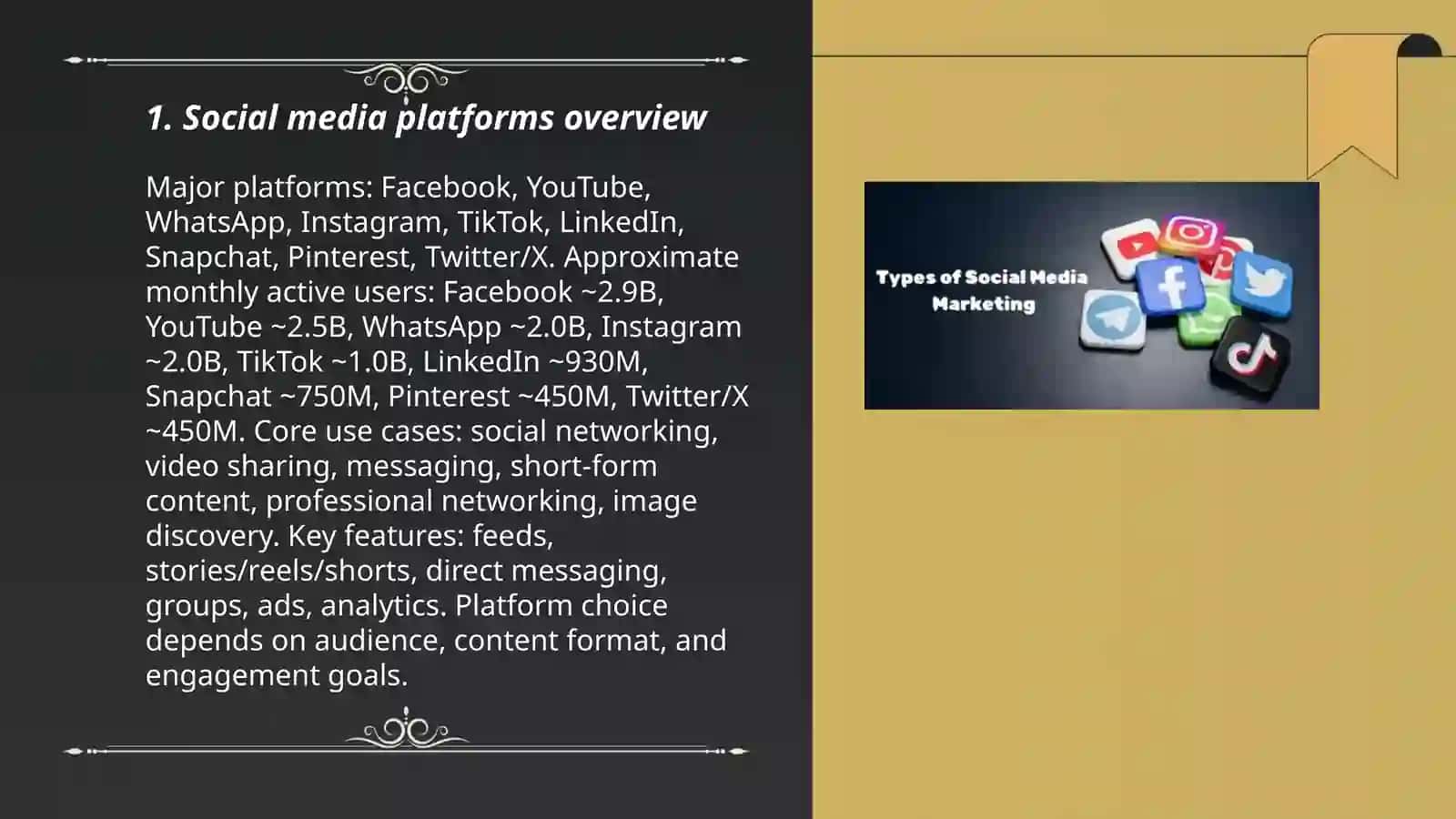 Social media platforms overview 3