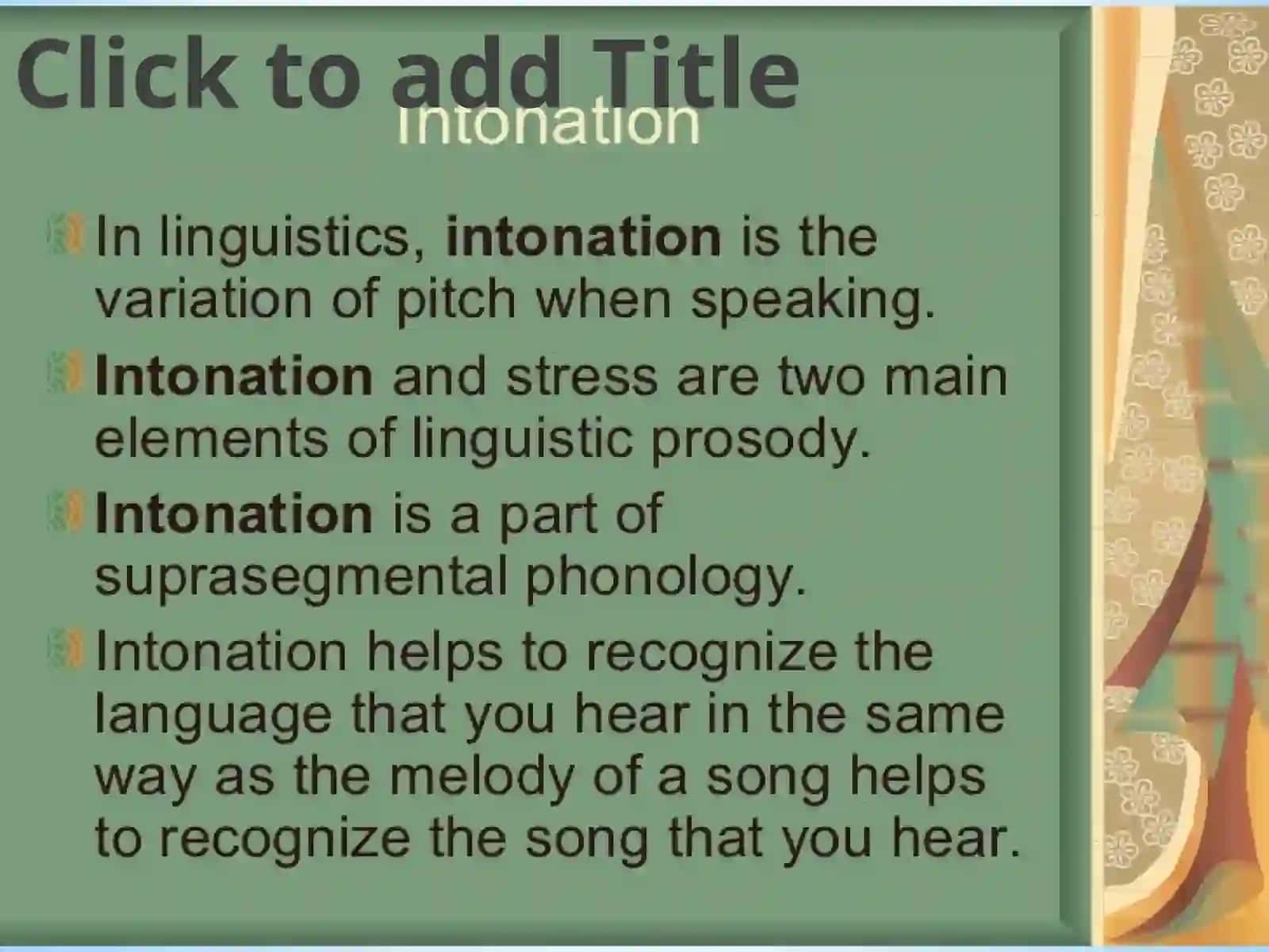 Components and functions of intonation 3