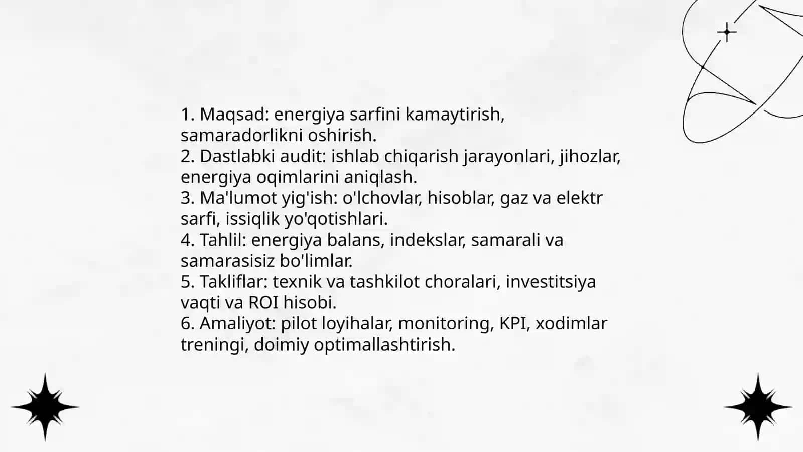 Energiya va resurslarni tejash strategiyalari 3