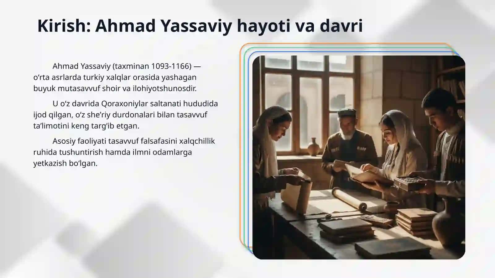 Ahmad Yassaviy hayoti va ijodiy merosi. "Devoni Hikmat" asari 3