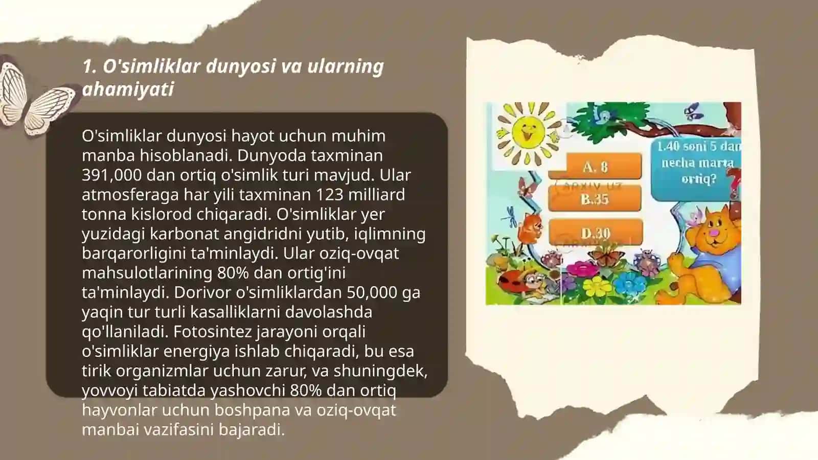 O'simliklar dunyosi va ularning ahamiyati 3