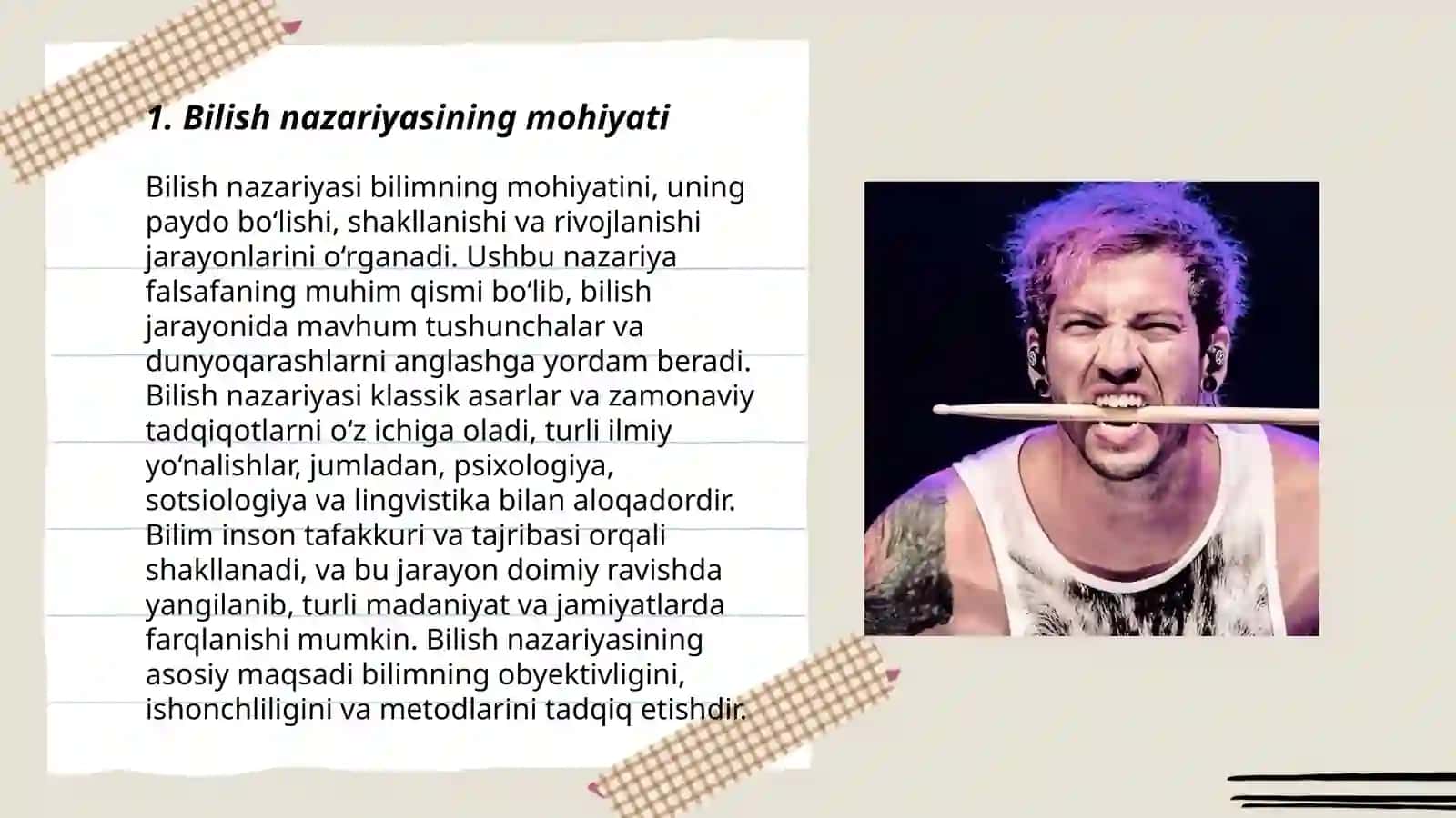 Bilish nazariyasi:asosiy muammolari va yoʻnalishlari 3