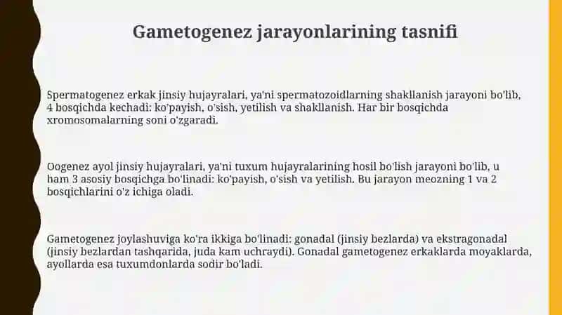 Gamogen jarayonlarni tasnifi 3