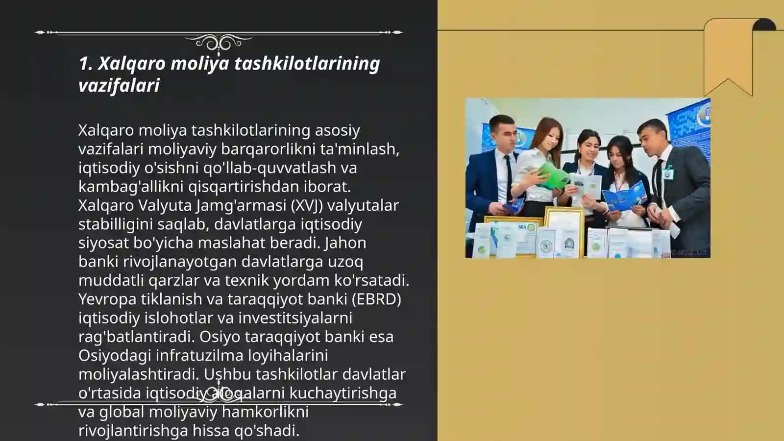 Xalqaro moliya tashkilotlari va ularning jahon iqtisodiyotidagi o‘rni 3