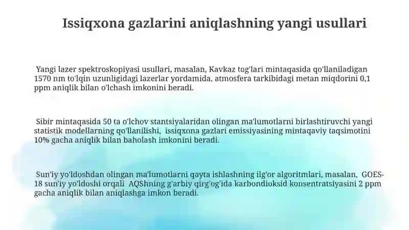 Issiqxona gazlarini aniqlashning yangi usullari 3