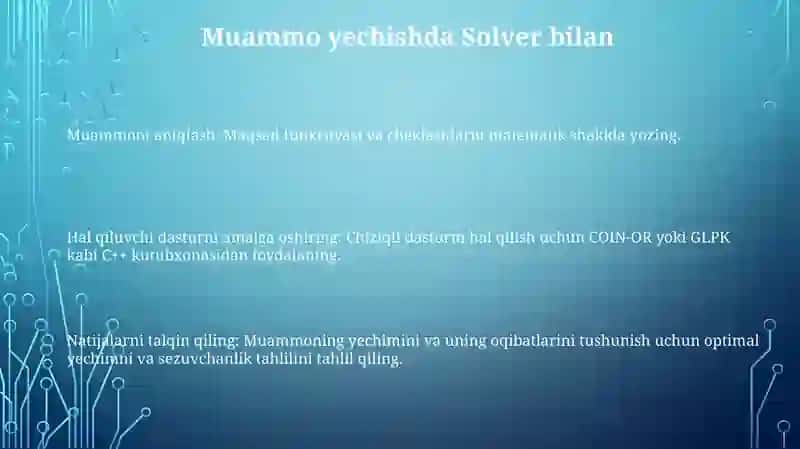 Chiziqli dasturlar tuzish (C++ tili yordamida) 3