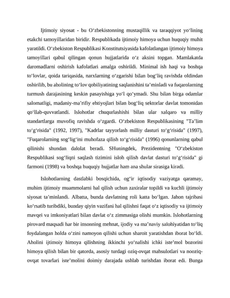O’ZBEKISTON RESPUBLIKASIDAGI IJTIMOIY O’ZGARISHLAR 3