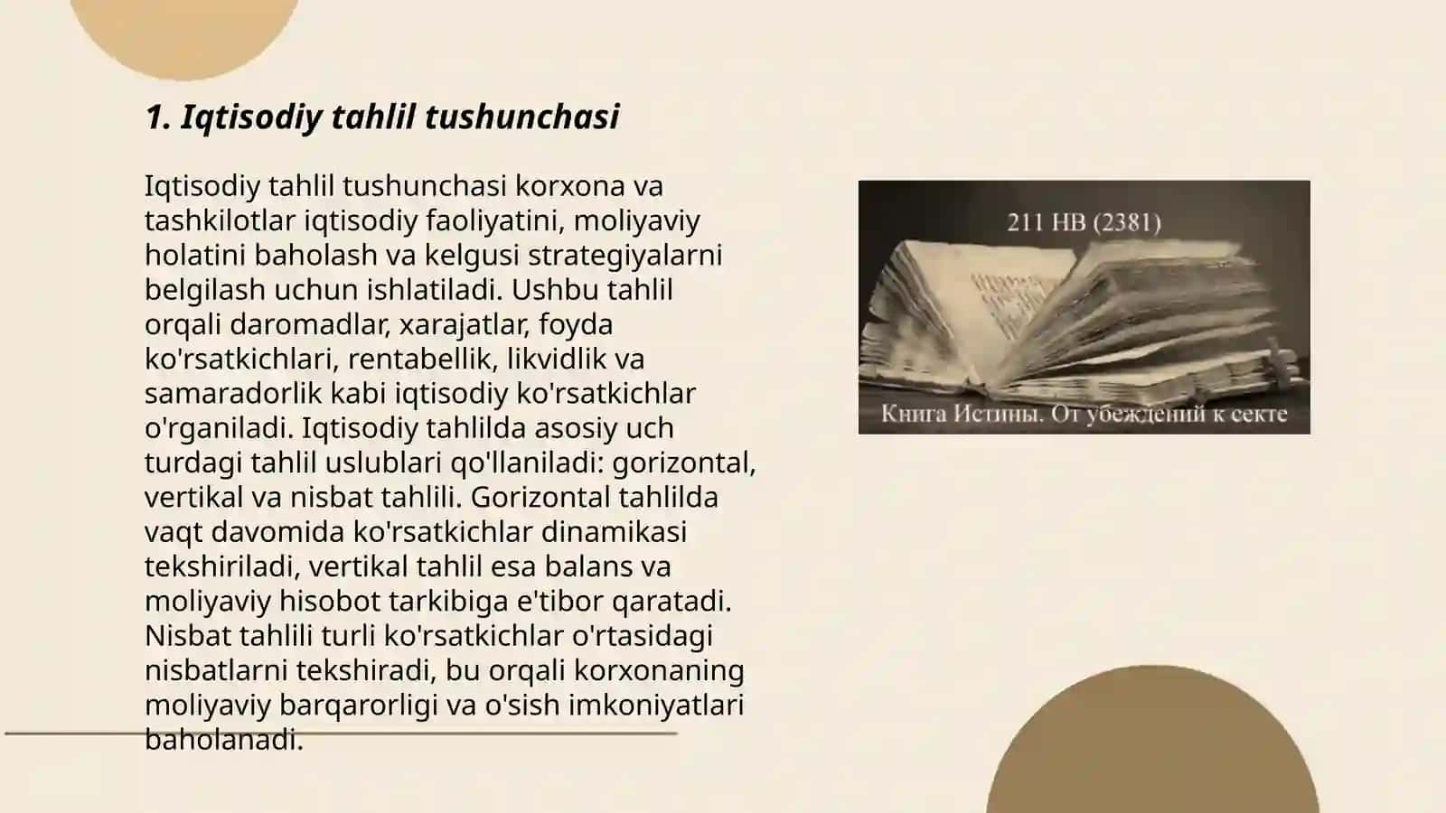 Iqtisodiy tahlilning nazariy asoslari 3