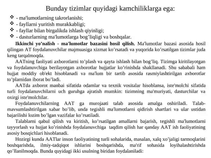 Ma'lumotlar bazasini boshqarish tizimlari 3