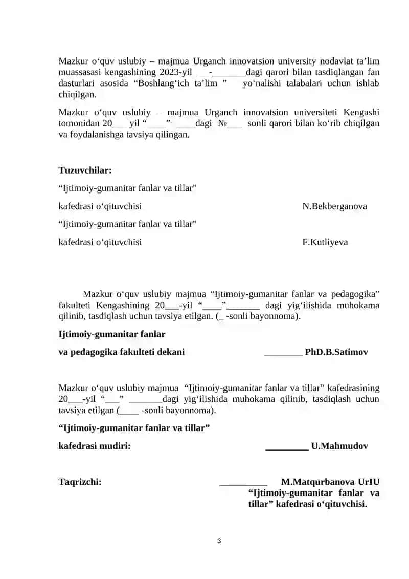 T.F.“ONA TILI va o‘qish savodxonligida SINFDAN TASHQARI ISHLARNI TASHKIL QILISH” 3