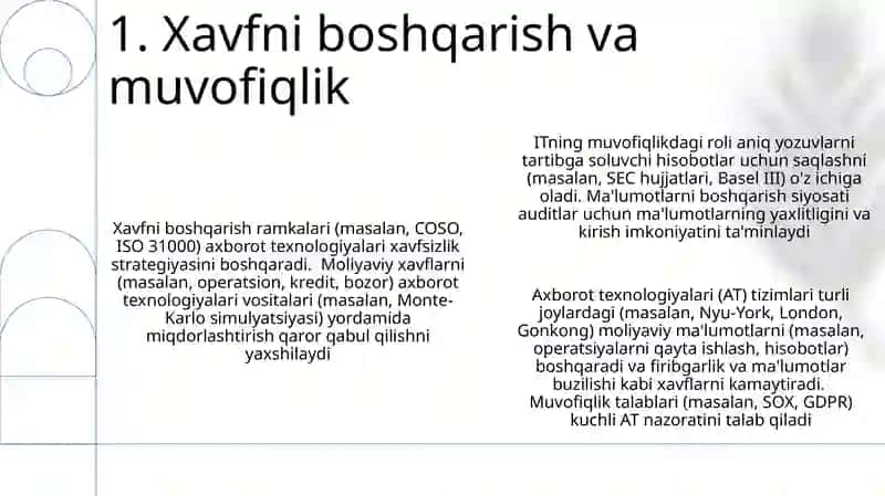 Moliyaviy menejmentda axborot texnologiyalarining o‘rni 3