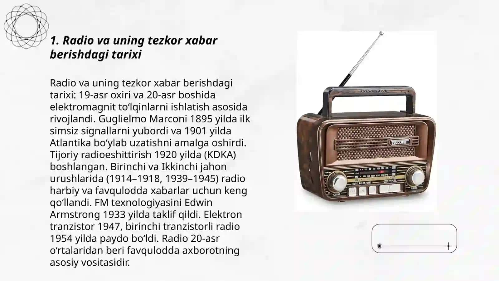 Radio -tezkor xabar berish va axborot tarqatish vositasi 3