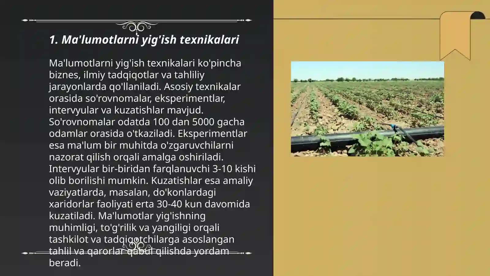 Miqdoriy ma'lumotlarni yig'ish va ularni qoʻllash texnologiyasi 3