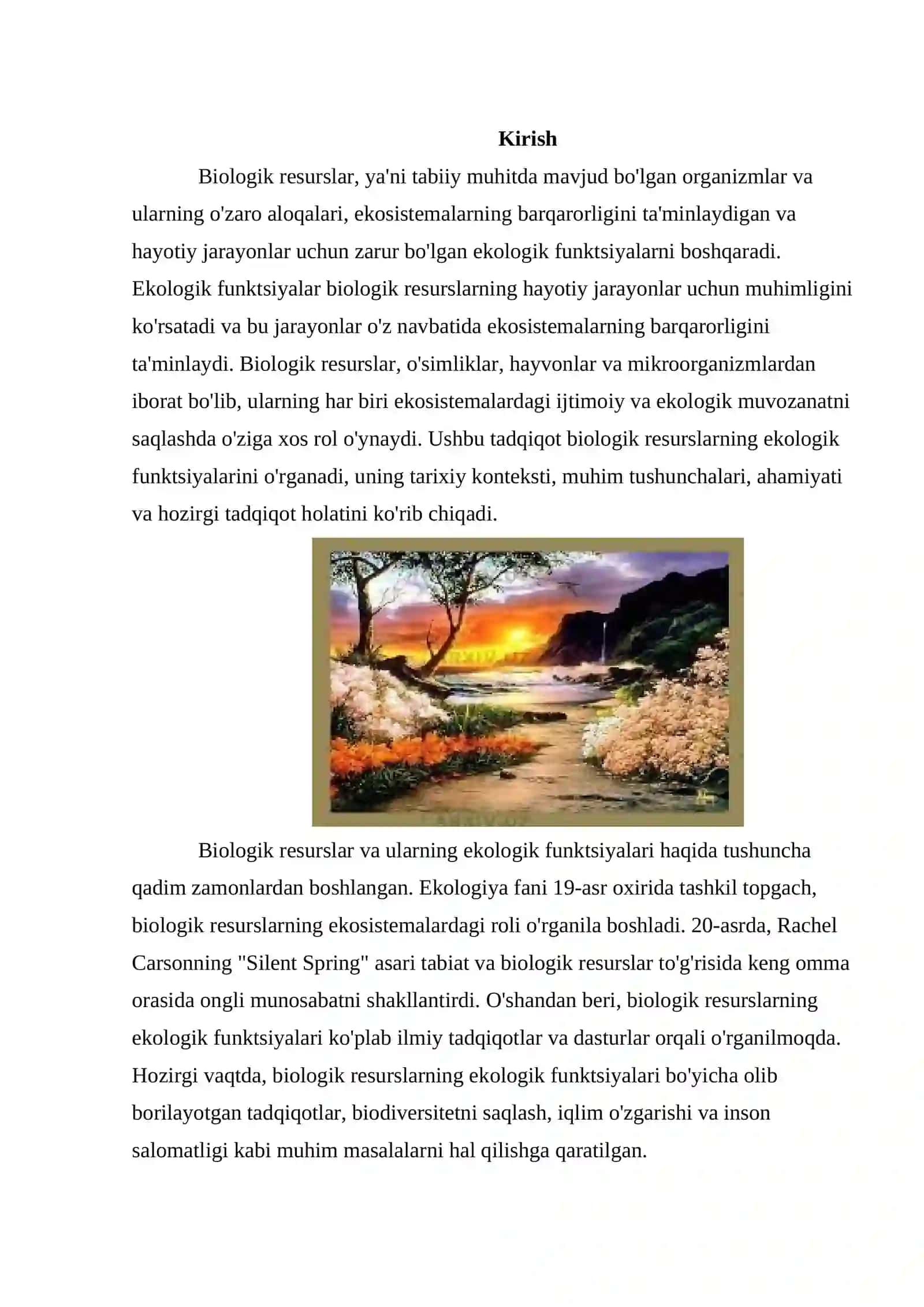 BIOLOGIK RESURSLARNING EKOLOGIKFUNKSIYASI 3