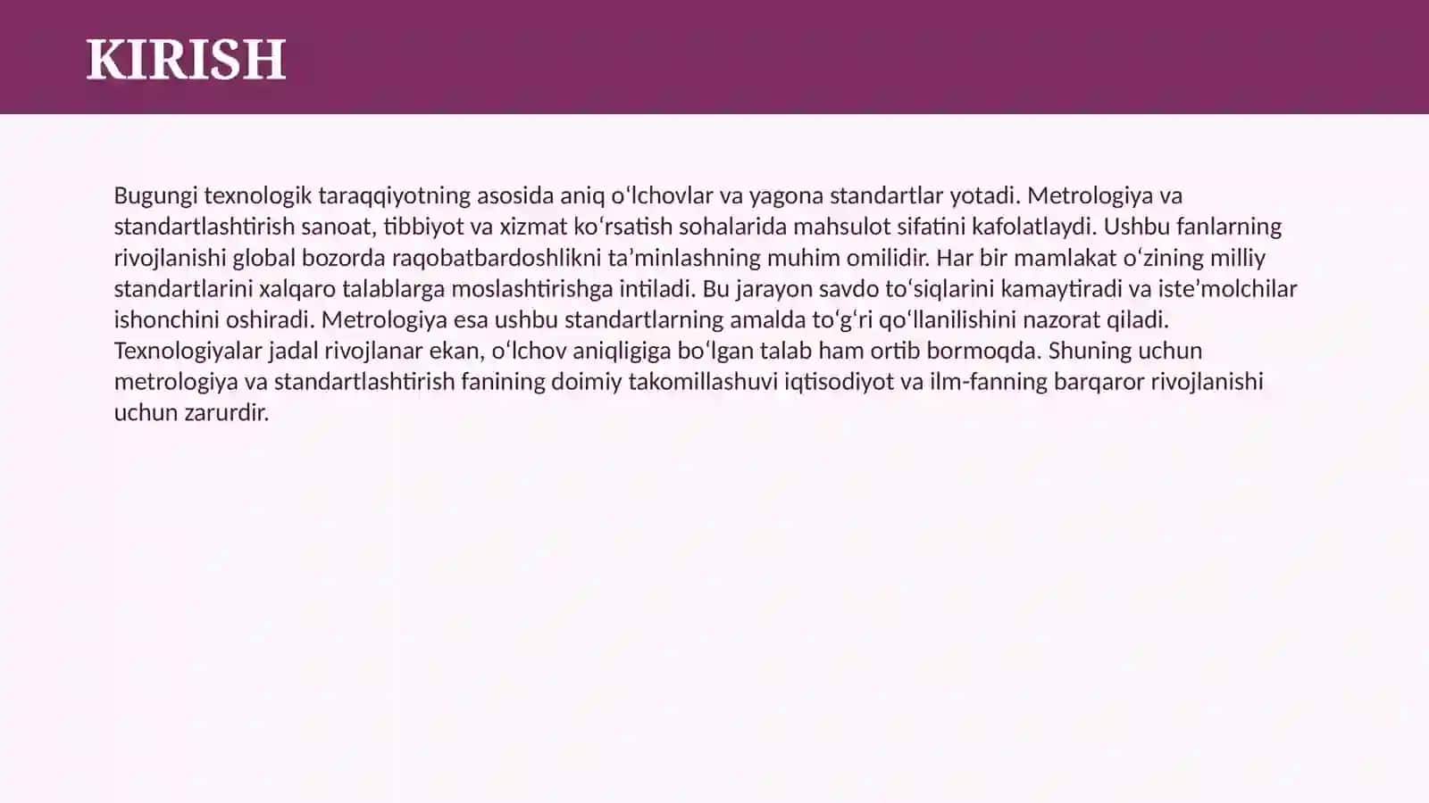 METROLOGIYA VA STANDARTLASHTIRISH FANINING RIVOJLANISHI 3