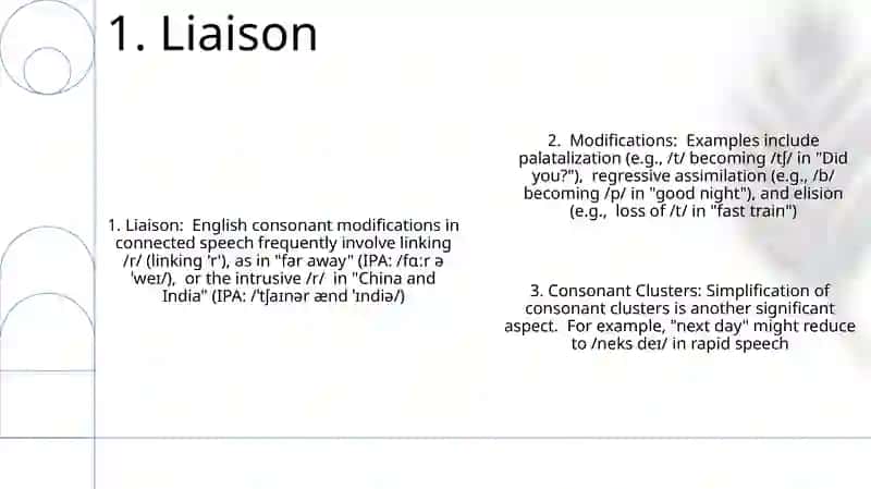 Modifications of consonants in Connected speech 3