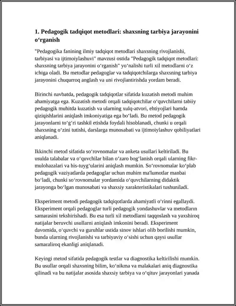 PEDAGOGIKA FANINING ILMIY TADQIQOT METODLARI 3