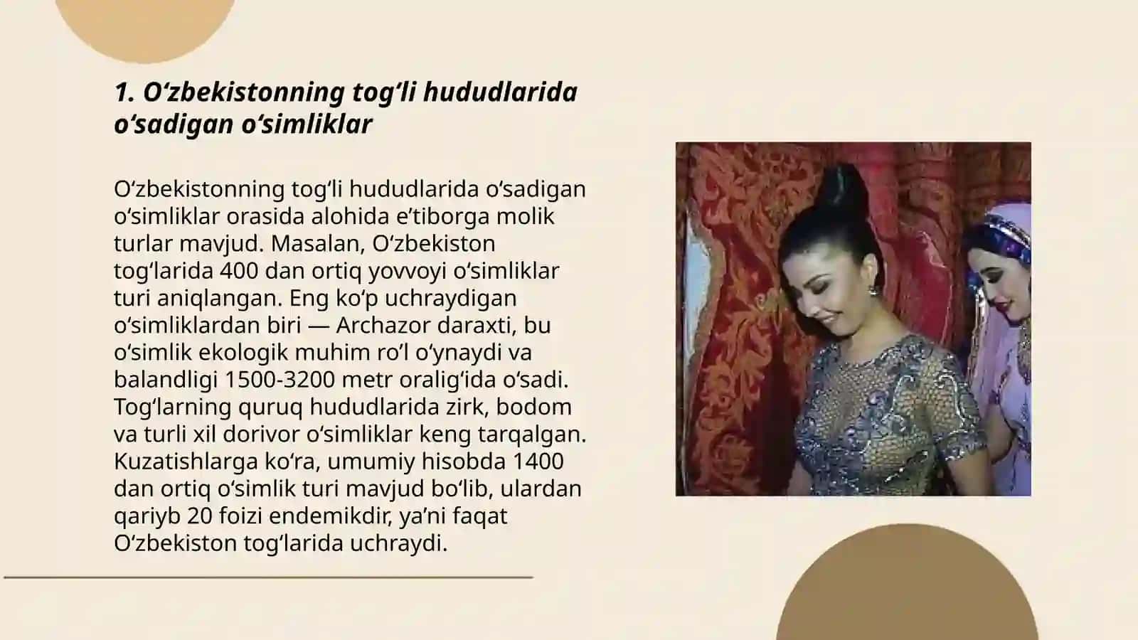 O‘zbekistonning tog‘, cho‘l, dashtlarida o‘sadigan o‘simliklari 3
