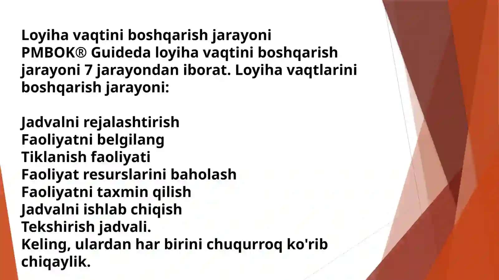 Loyiha vaqtini boshqarish 3