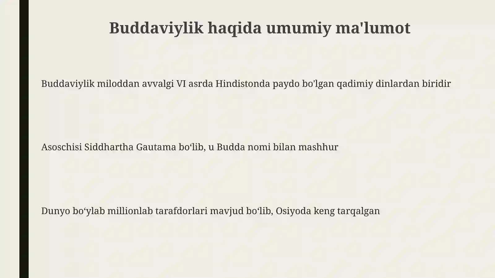 Buddaviylikning kelib chiqishi 3