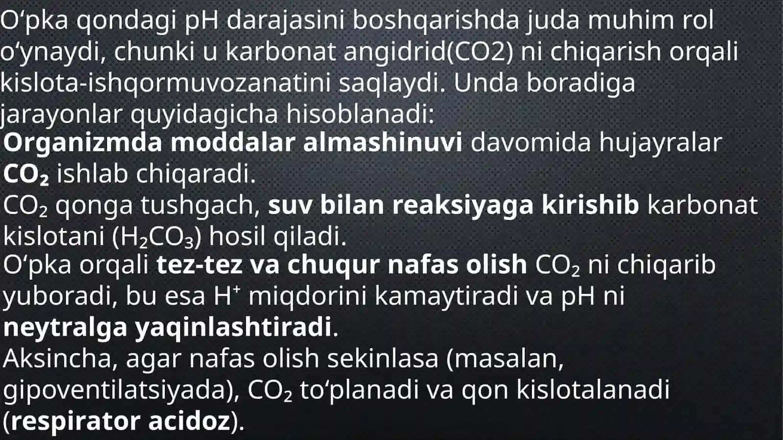 O'pkaning nafasga oid boʻlmagan funksiyalari 3