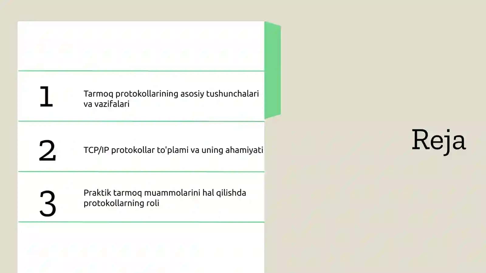 Kompyuter tarmoqlarining asosiy protokollari 3