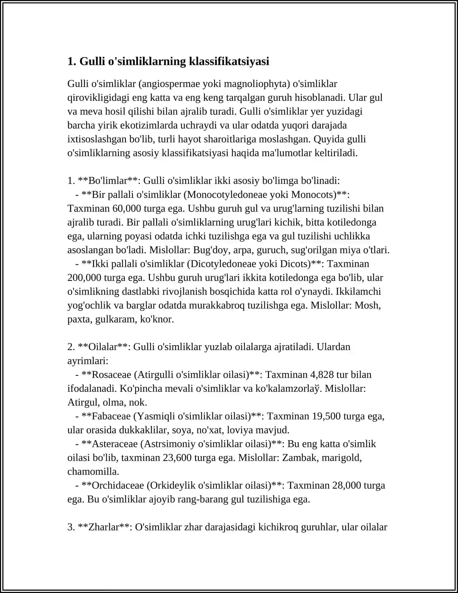 Gulli O’simliklarning Xilma Xilligi 3